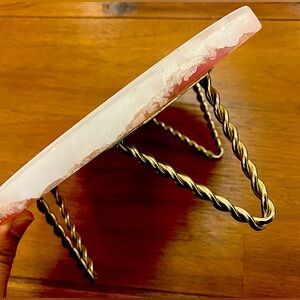 Anthropologie rose quartz tray - NWT, 8” circumference, 3” high